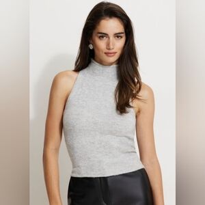 5 For $25✨️ Zara Womens Medium Cotton Turtleneck Shortsleeve Grey Tank Top Shirt